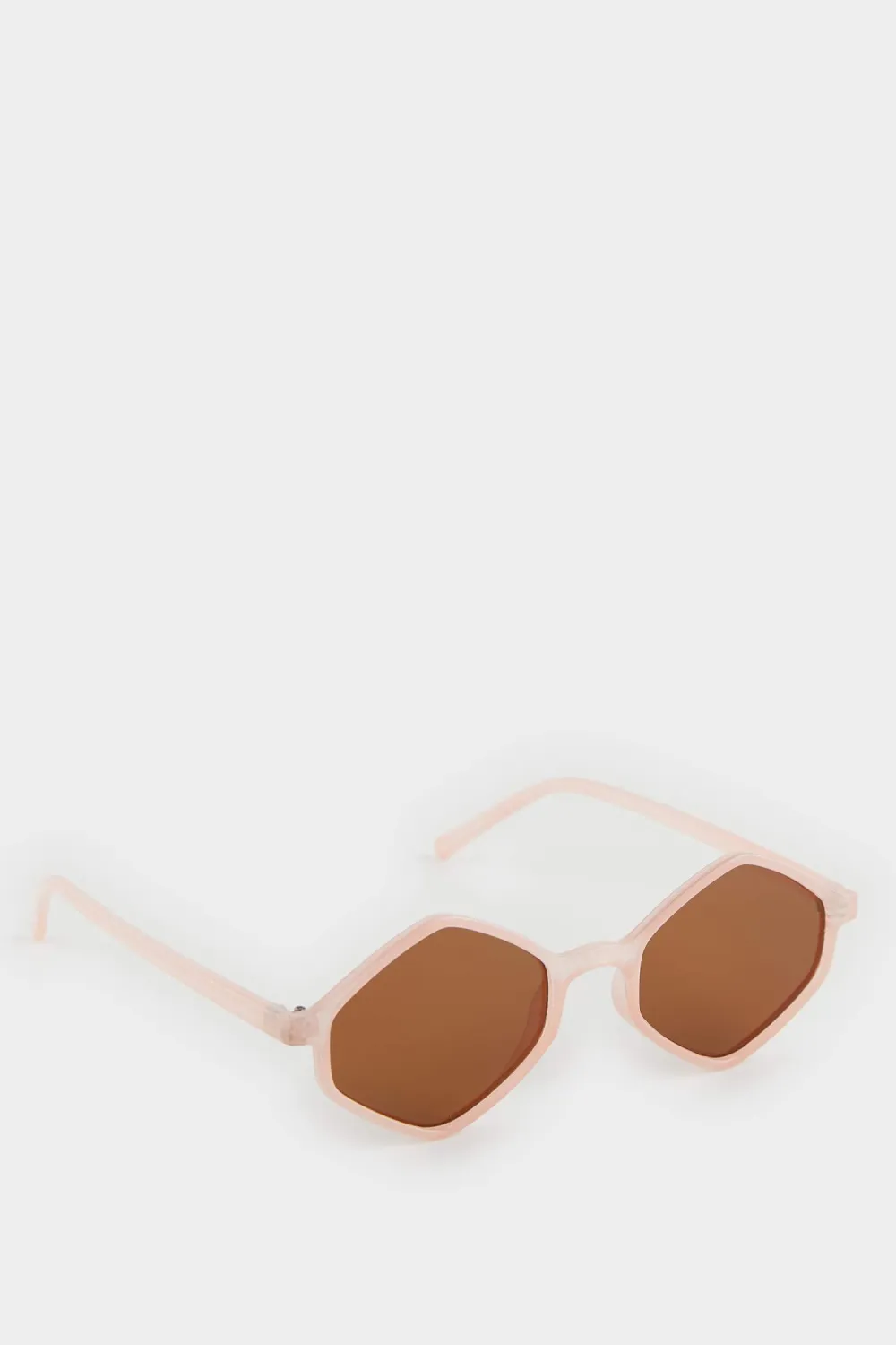 Hexagonal-Framed Sunglasses