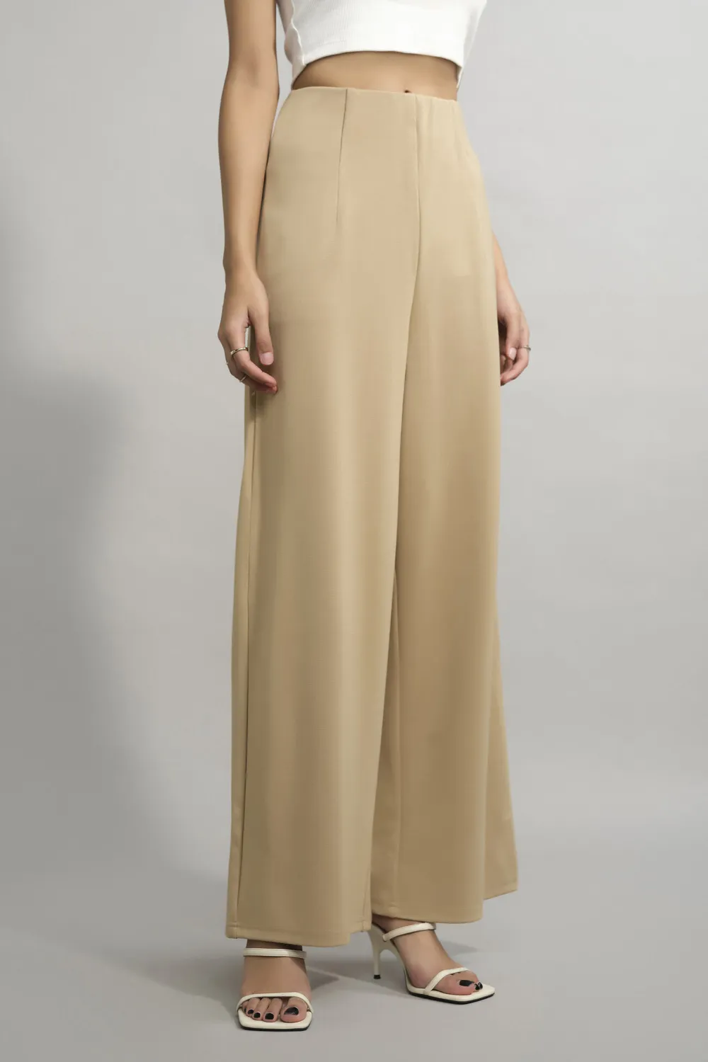 Casual Wear Beige Flair Pants