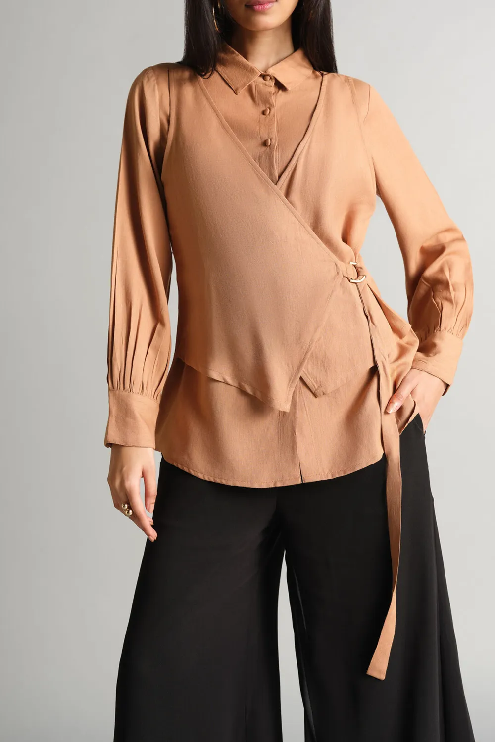 Beige Casual Style Shirt