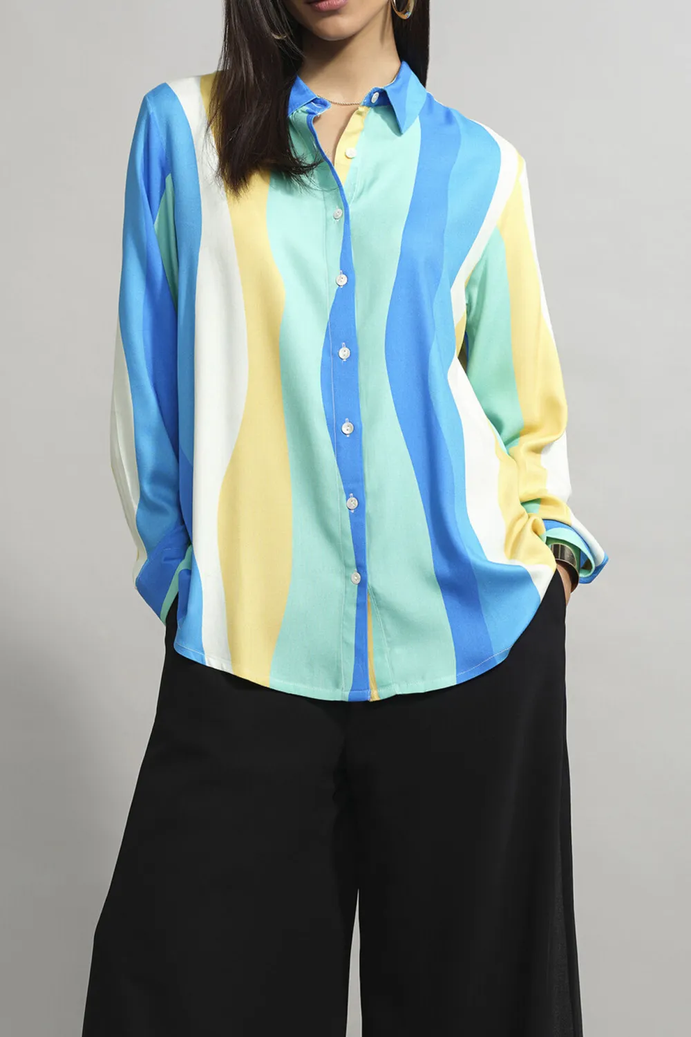 Multi Color Casual Style Shirt